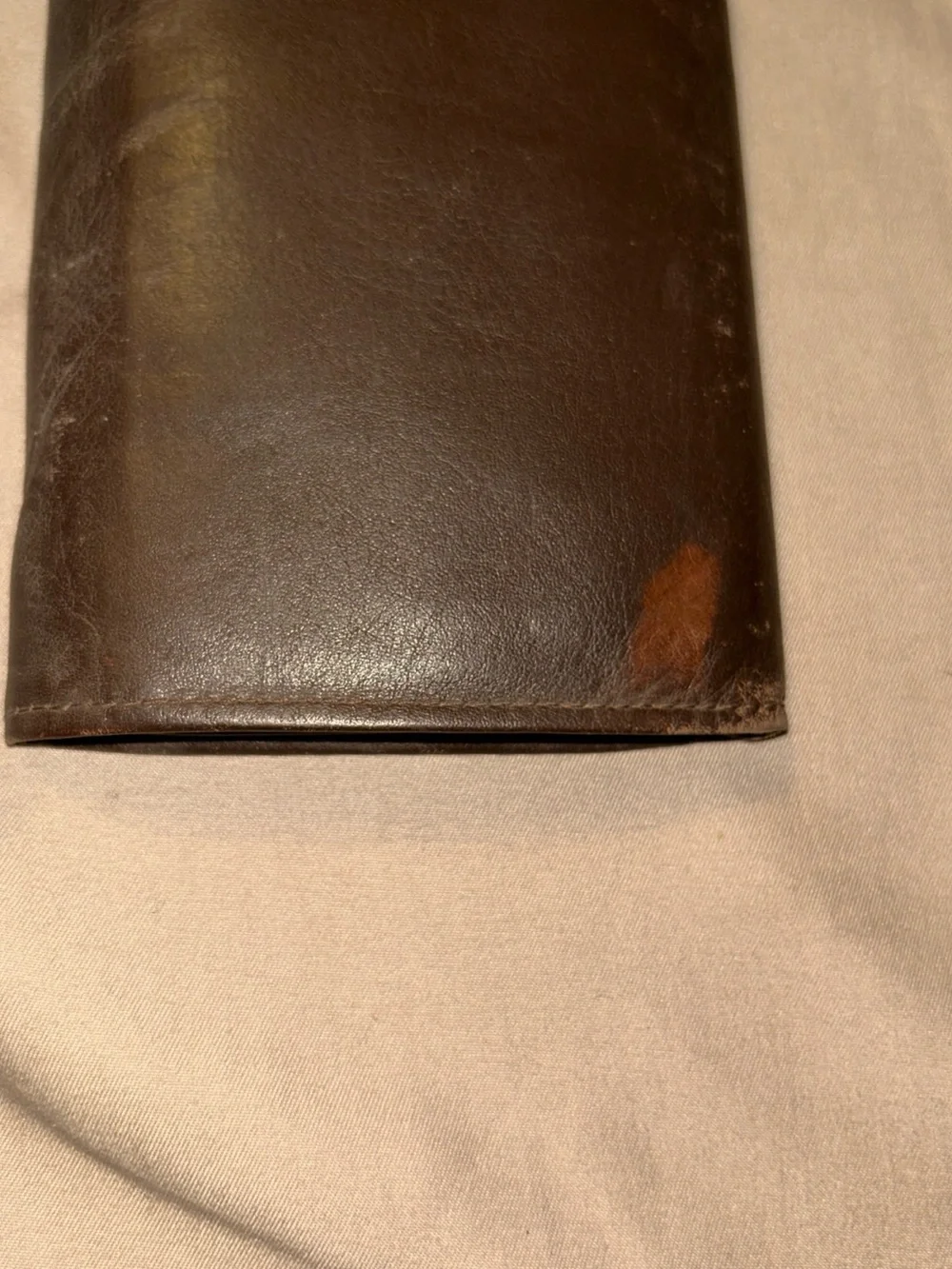 Heritage Brown Leather Checkbook Holder with Branded Lining VINTAGE 90s USA - Picture 9 of 11